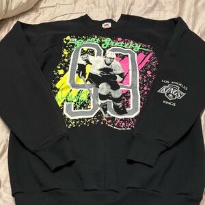 Vintage Gretzky Los Angeles Kings Black Graphic Sweatshirt